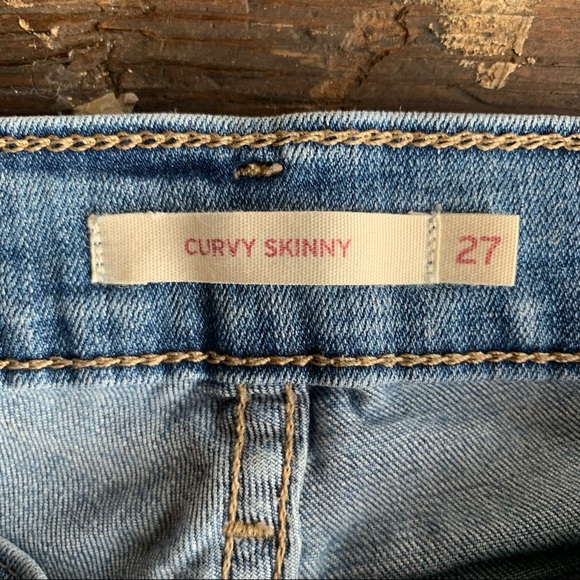 Levi’s discontinued curvy skinny jeans sz 27 medium was mid rise like new - Picture 6 of 8